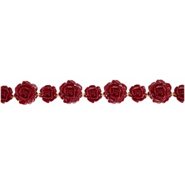 블루마린 Blumarine Gold & Red Rose Resin Belt 241901F001010