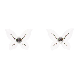 블루마린 Blumarine Transparent Farfalla Earrings 241901F022006