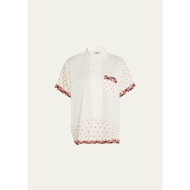 보디 Bode Whirling Dot Embroidered Boxy Shirt 4347542