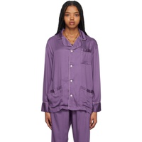 보디 Bode Purple Amethyst Pyjama Shirt 231169F109044
