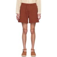 보디 Bode Brown Sweat Shorts 231169M193012