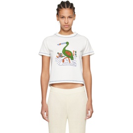 보디 Bode 오프화이트 Off-White Heron T-Shirt 242169F110004