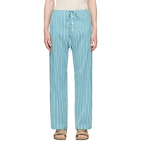 보디 Bode Blue Shore Stripe Trousers 242169M191005