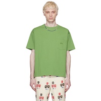 보디 Bode Green Pocket T-Shirt 231169M213004