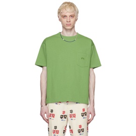 보디 Bode Green Pocket T-Shirt 231169M213004