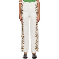 보디 Bode 오프화이트 Off-White Beaded Wheat Flower Trousers 232169F087009
