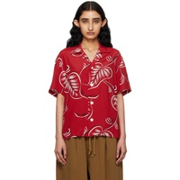 보디 Bode Red Creeping Begonia Shirt 242169F109010