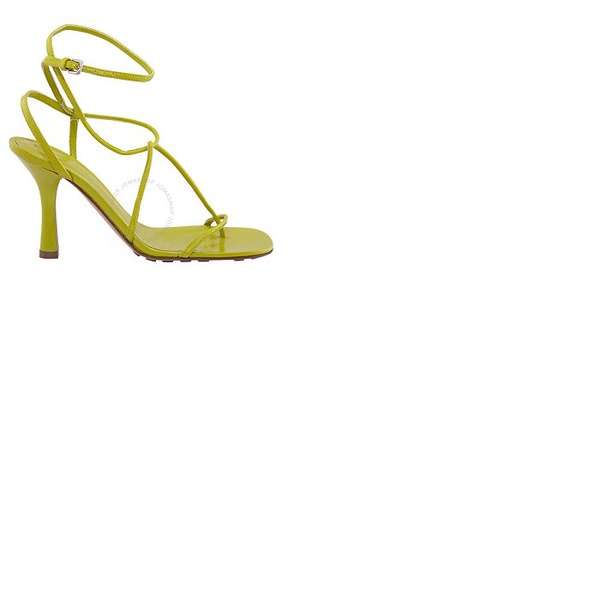 보테가베네타 보테가 베네타 Bottega Veneta Ladies Green Square Toe Heel Sandal 630178 VBP10 7602