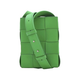 보테가 베네타 Bottega Veneta Green Mini Cassette Intrecciato Leather Crossbody Bag 729298VBWD33724