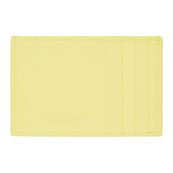 보테가베네타 보테가 베네타 Bottega Veneta Yellow Intreccio Card Holder 231798M163046