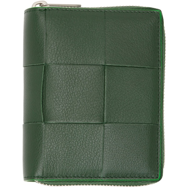 보테가베네타 보테가 베네타 Bottega Veneta Green Zip Around Wallet 231798M164038
