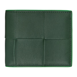 보테가 베네타 Bottega Veneta Green Bifold Wallet 231798M164034
