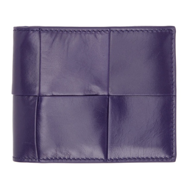 보테가베네타 보테가 베네타 Bottega Veneta Purple Intreccio Bifold Wallet 221798M164237