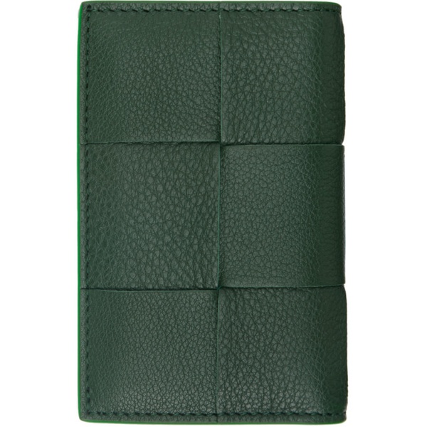보테가베네타 보테가 베네타 Bottega Veneta Green Flap Card Case 231798M163027