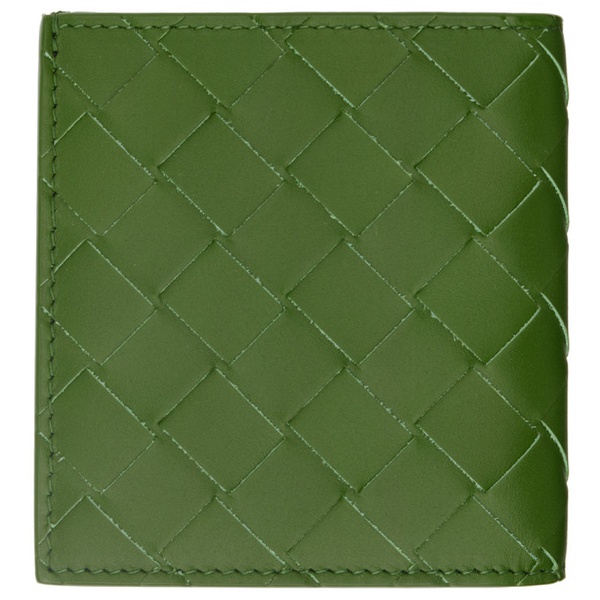 보테가베네타 보테가 베네타 Bottega Veneta Green Slim Bifold Wallet 231798M164000