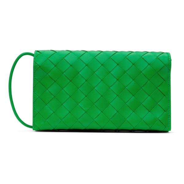 보테가베네타 보테가 베네타 Bottega Veneta Green Wallet On Strap Bag 222798F048051