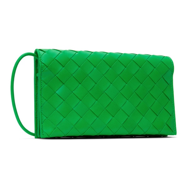 보테가베네타 보테가 베네타 Bottega Veneta Green Wallet On Strap Bag 222798F048051