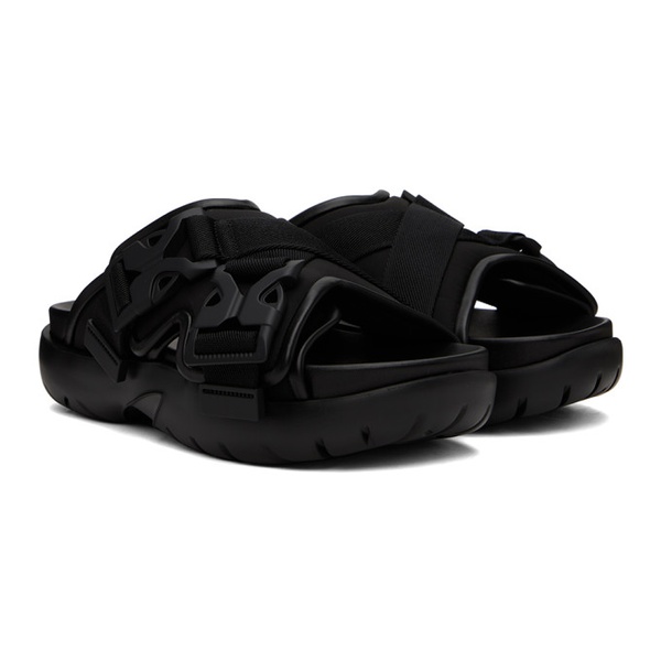 보테가베네타 보테가 베네타 Bottega Veneta Black Snap Slide Sandals 232798M234001