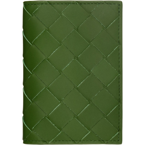 보테가베네타 보테가 베네타 Bottega Veneta Green Flap Card Case 231798M163021