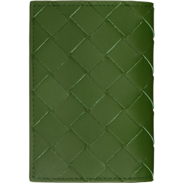 보테가베네타 보테가 베네타 Bottega Veneta Green Flap Card Case 231798M163021