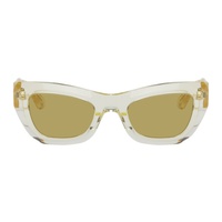 보테가 베네타 Bottega Veneta Yellow Cat-Eye Sunglasses 241798F005020