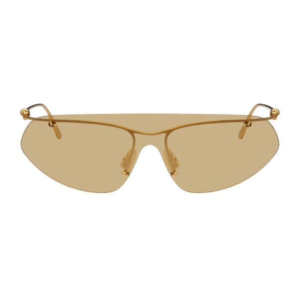 보테가베네타 보테가 베네타 Bottega Veneta Gold Knot Shield Sunglasses 241798M134026