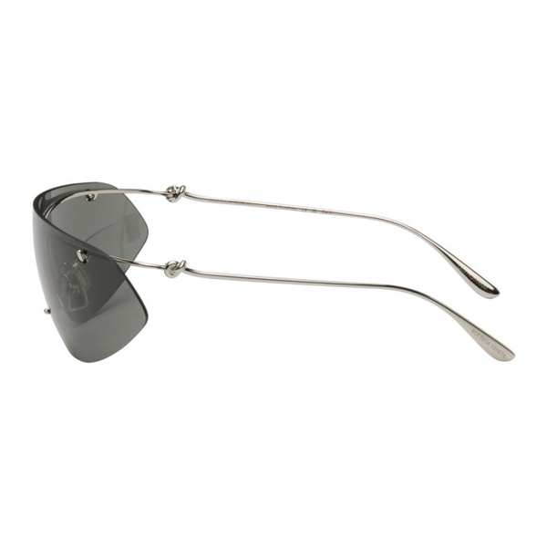 보테가베네타 보테가 베네타 Bottega Veneta Silver Knot Shield Sunglasses 241798M134027
