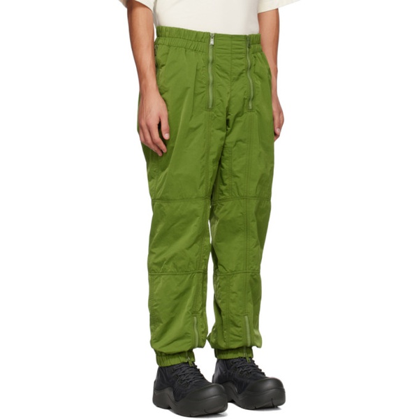 보테가베네타 보테가 베네타 Bottega Veneta Green Zipped Trousers 231798M191000