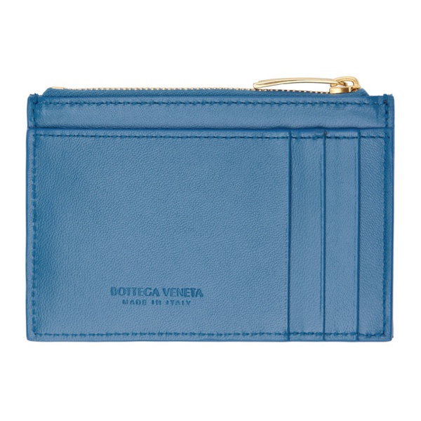 보테가베네타 보테가 베네타 Bottega Veneta Blue Cassette Zippered Card Holder 241798F037000