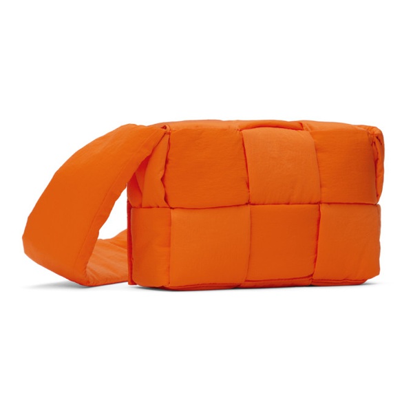 보테가베네타 보테가 베네타 Bottega Veneta Orange Small Padded Tech Cassette Bag 241798M170003
