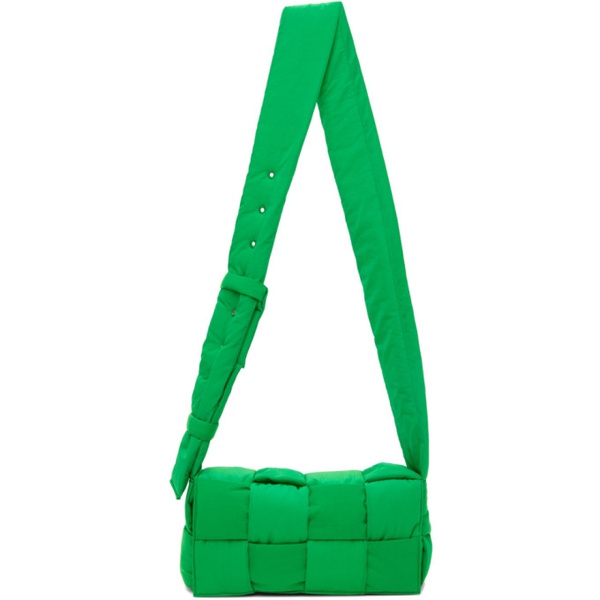 보테가베네타 보테가 베네타 Bottega Veneta Green Padded Tech Cassette Bag 221798M170182