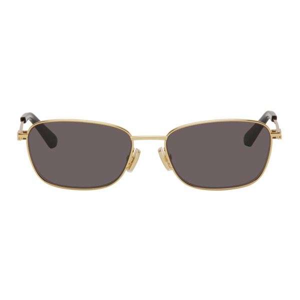 보테가베네타 보테가 베네타 Bottega Veneta Gold Split Rectangular Sunglasses 242798F005006