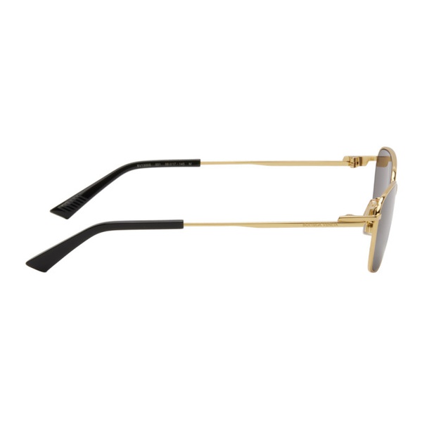 보테가베네타 보테가 베네타 Bottega Veneta Gold Split Rectangular Sunglasses 242798F005006