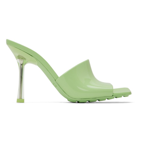 보테가베네타 보테가 베네타 Bottega Veneta Green Pudding Heeled Sandals 222798F125018