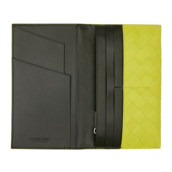 보테가베네타 보테가 베네타 Bottega Veneta Yellow Detachable Pocket Long Wallet 221798M164101
