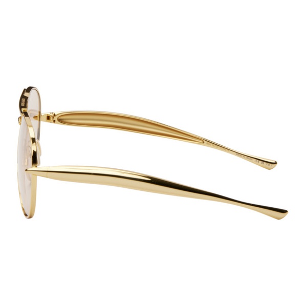 보테가베네타 보테가 베네타 Bottega Veneta Gold Sardine Aviator Sunglasses 242798F005014