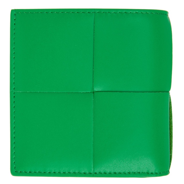 보테가베네타 보테가 베네타 Bottega Veneta Green Intreccio Bifold Wallet 221798M164152