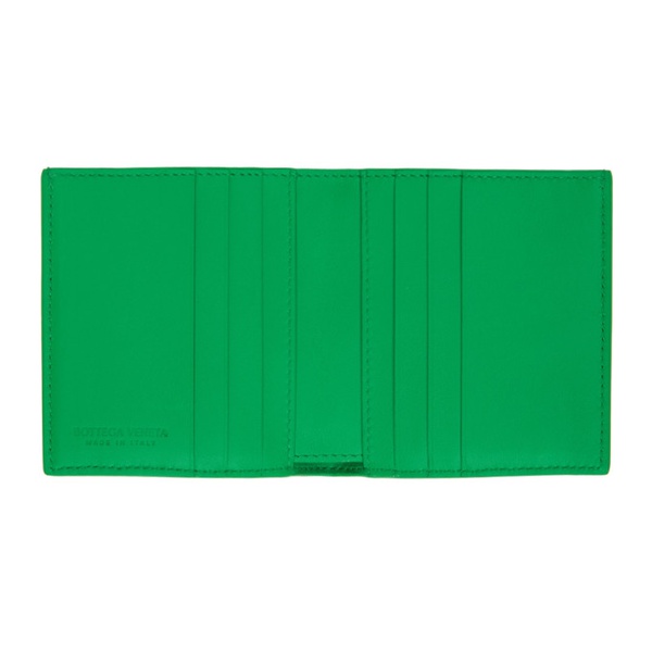 보테가베네타 보테가 베네타 Bottega Veneta Green Intreccio Bifold Wallet 221798M164152