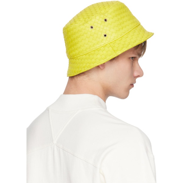 보테가베네타 보테가 베네타 Bottega Veneta Yellow Intrecciato Bucket Hat 231798M140001