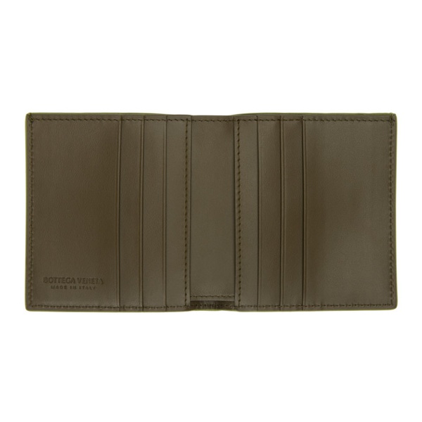 보테가베네타 보테가 베네타 Bottega Veneta Green Intrecciato Slim Bi-Fold Wallet 241798M164031