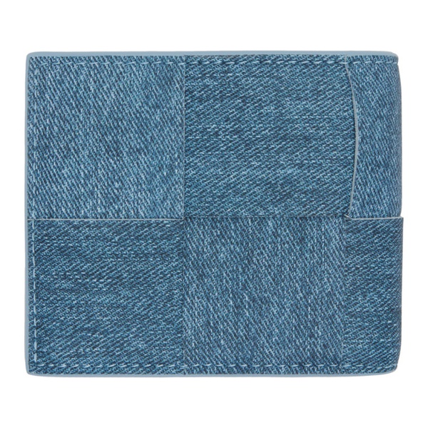 보테가베네타 보테가 베네타 Bottega Veneta Blue Cassette Bi-Fold Wallet 241798M164036
