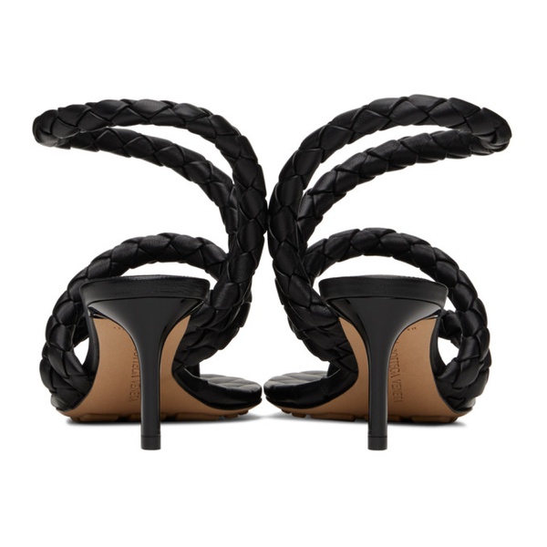 보테가베네타 보테가 베네타 Bottega Veneta Black Leaf Heeled Sandals 241798F125020