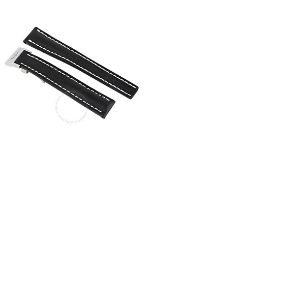 브라이틀링 Breitling Black Calfskin 16MM Leather Strap 252X-A14D.1