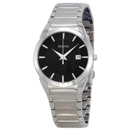 Bulova MEN'S Casual Stainless Steel Black Dial Watch 96B149