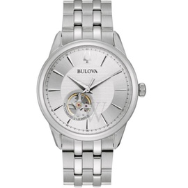Bulova MEN'S Classic Stainless Steel Silver-tone Dial Watch 96A243