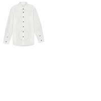 버버리 Burberry White Copthall Long-sleeve Dress Shirt 8026151
