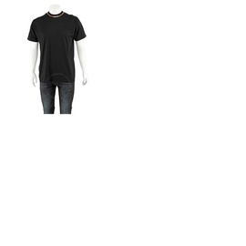 버버리 Burberry Mens Black Chain Detail T-shirt 4559581