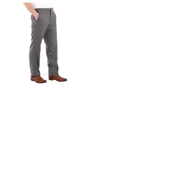 버버리 버버리 Burberry Charcoal Grey Wool English Fit Tailored Trousers With Belt Detail 4559240