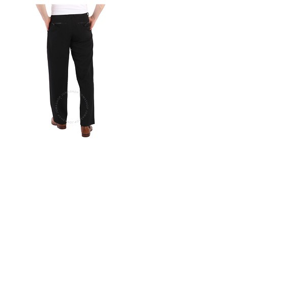 버버리 버버리 Burberry Black Wool Cut-out Wide-leg Trousers 4563511