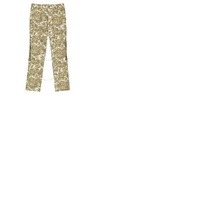 버버리 Burberry Stripe Detail Monogram Print Cotton Trousers 8016795